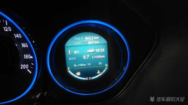 提车到今天第六天,加满只加了200,今天刚好跑