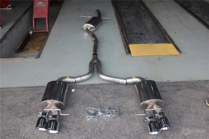 【奥迪A5 coupe改装AWE双边四出排气中尾段