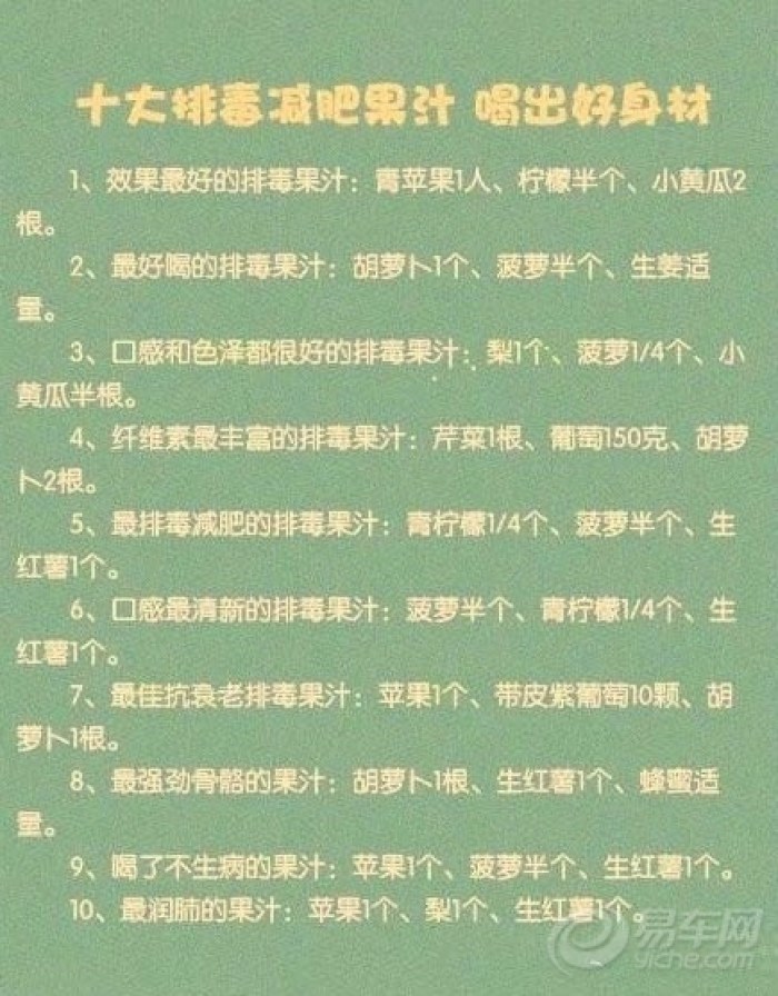 【十大排毒减肥果汁,教您喝出好身材!】_安徽
