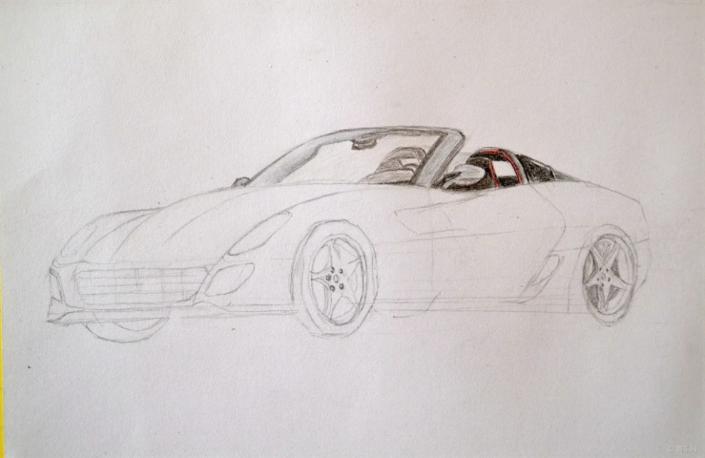 【【手绘dreamcar】速度与激情的法拉利跑车
