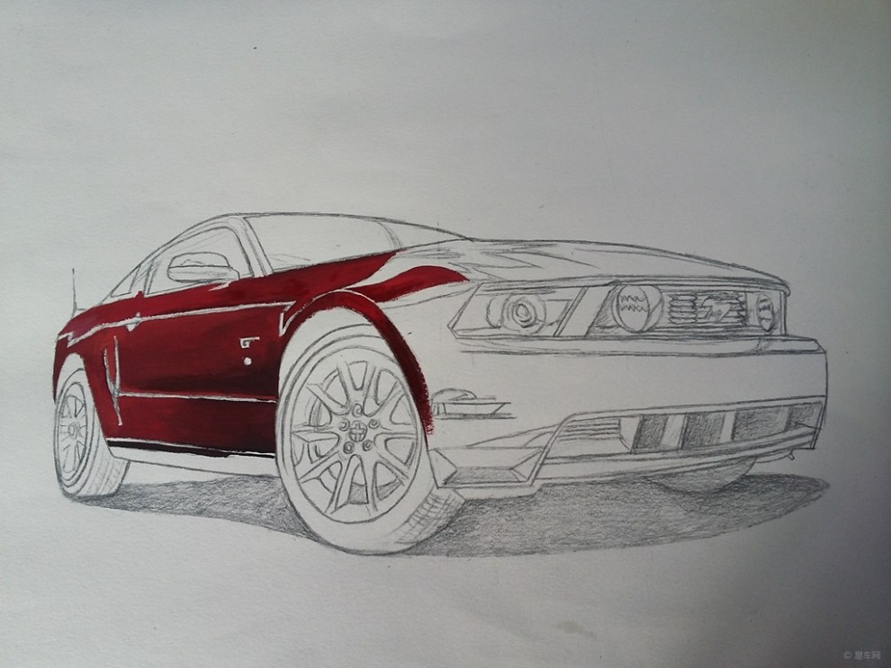 【【手绘dreamcar】梦想之车福特野马】_画汽
