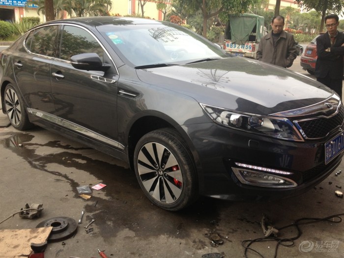 【改装首选驭车邦 起亚k5 AP7040红色孔线碟