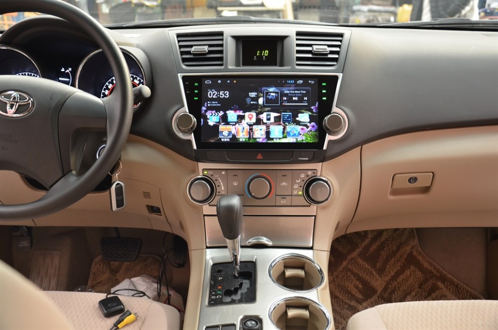 【改装有理,汉兰达加装大屏中控导航,有图有真