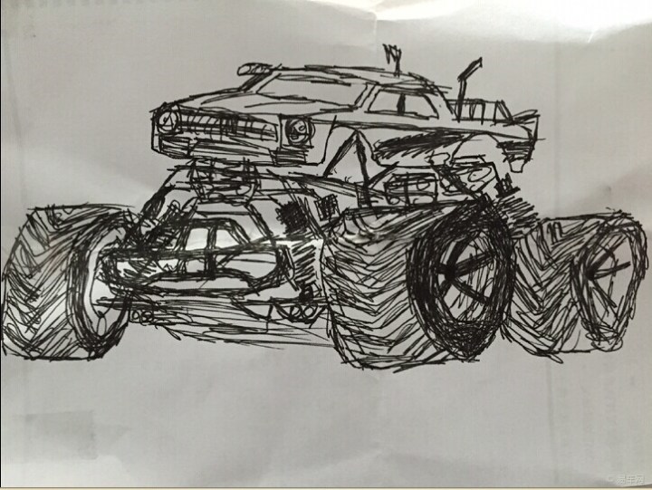 【动感壮汉 手绘皮卡】_画汽车论坛