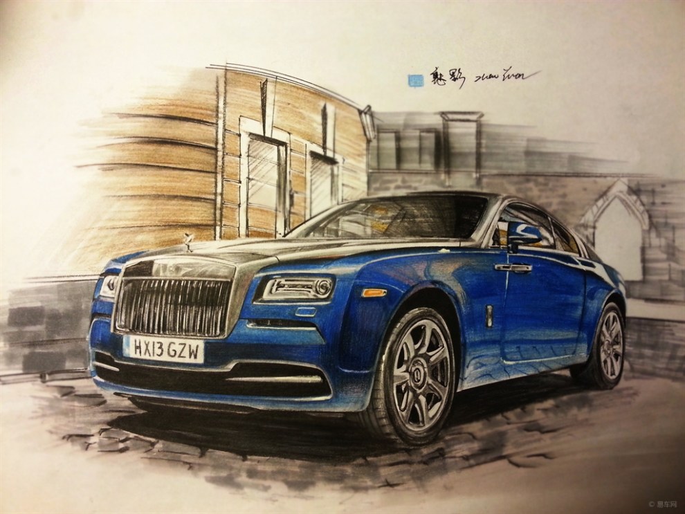 【【我画最洋气的车】蓝色魅影】_画汽车论坛
