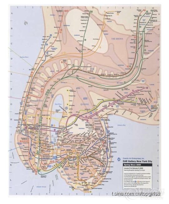 坑爹的纽约地铁图