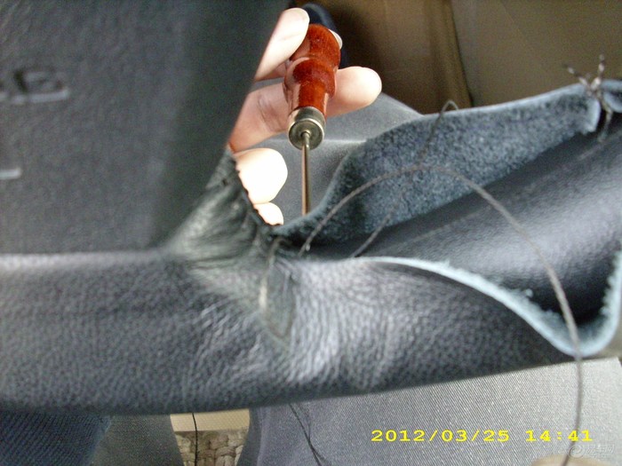 【C30自制手工真皮包方向盘,图纸 裁剪皮子…