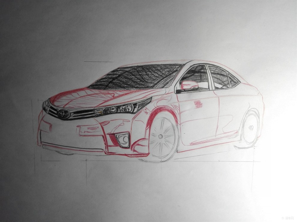 【我画一汽丰田】火红卡罗拉,绽放广州