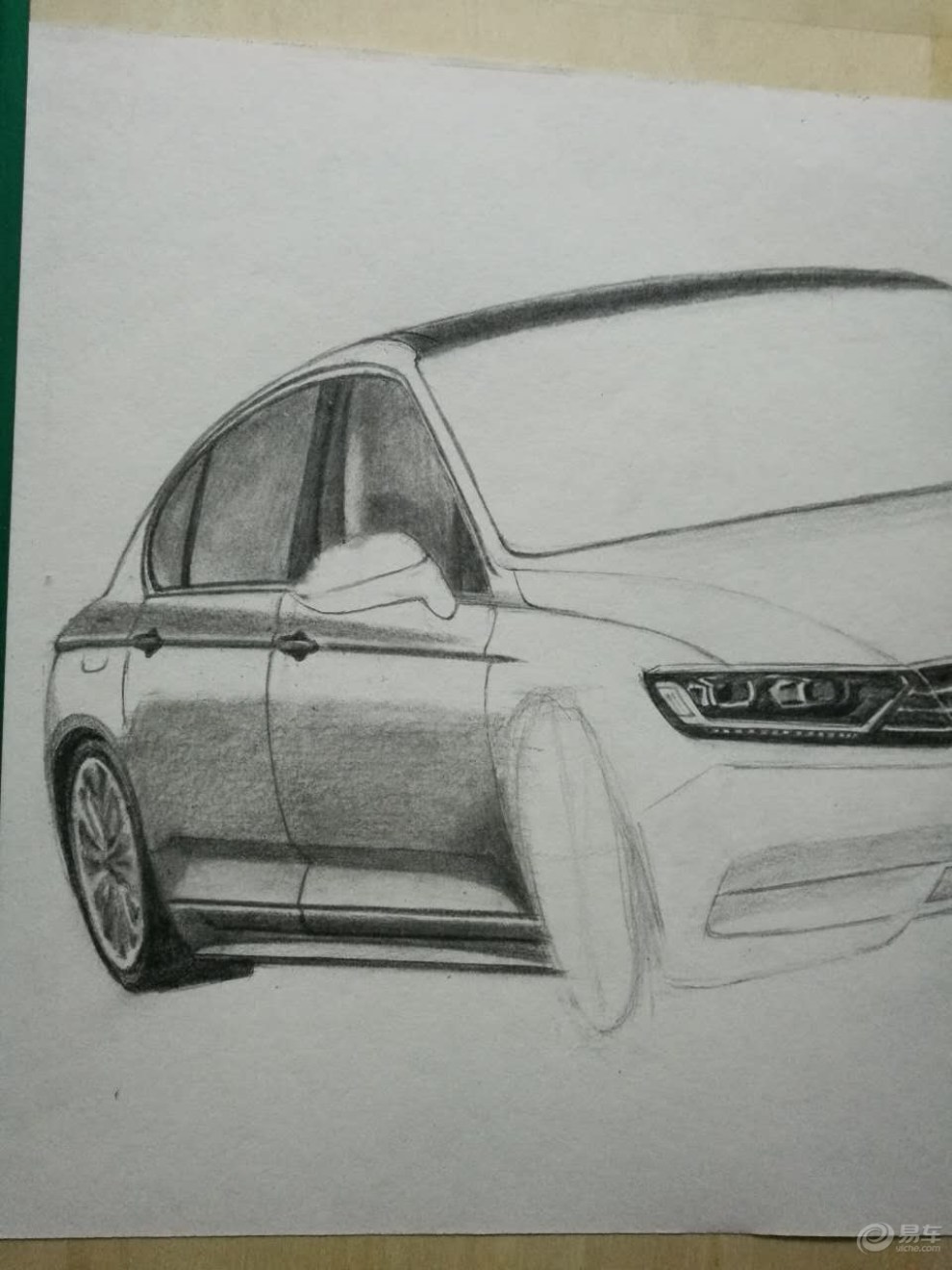 第二幅汽车画·大众迈腾